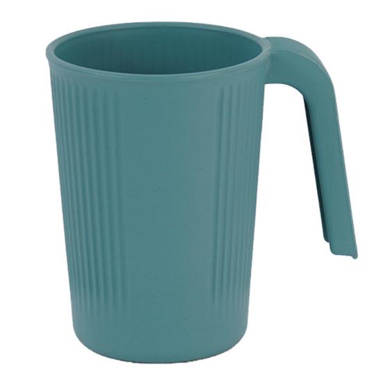 Taza de agua irrompible con asas, diseño de línea Vertical, fácil de limpiar, apta para lavavajillas, 4 Uds.