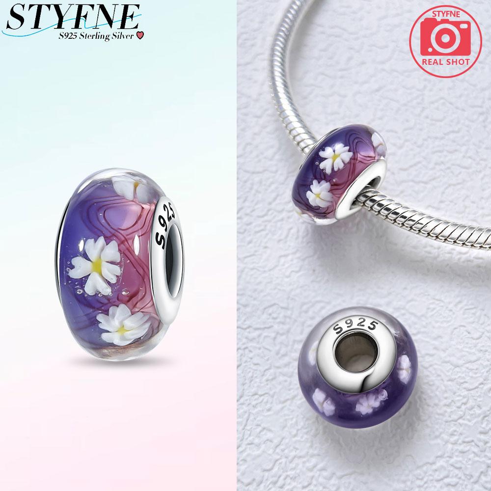 Peculiar Murano Glass Bead Butterfly Colorful Starry Sky Beads Fit Bracelet Women Diy Gift Murano Accessories Jewelry