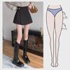 Women's Black High-Waist A-Line Skirt: 2024 Spring Collection, Slim Fit, Short Irregular Hem, Perfect for Summer.