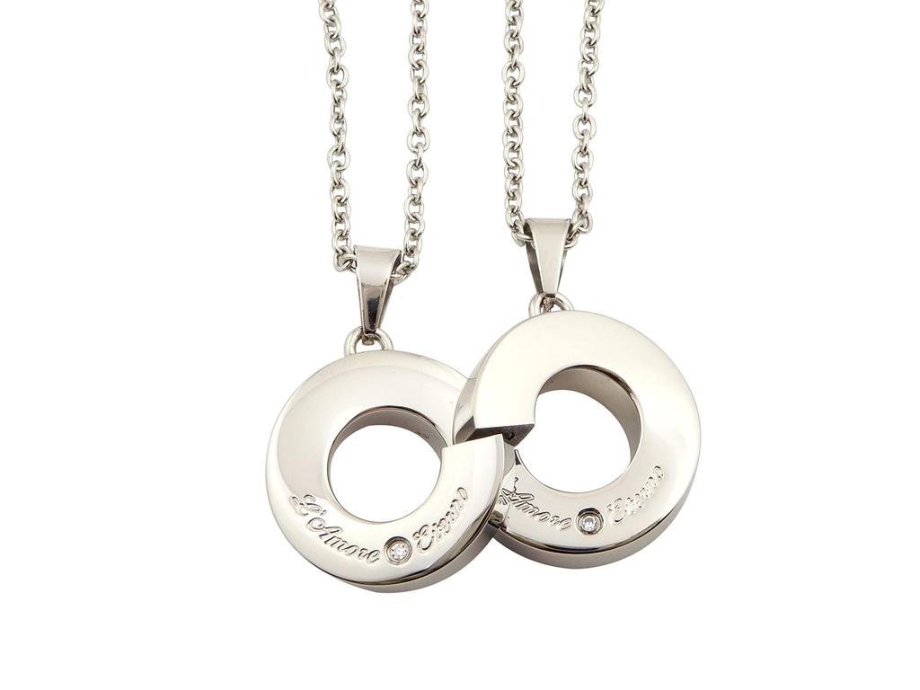 Matching The String of Message Necklaces with Stainless Steel Infinity Pendants and Perfect for Birthdays and Stainless Steel Azuki 50cm Necklaces