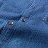 Man 100% Cotton Western Denim Pocket Shirt Long Sleeve Standard-fit Comfort Durability Soft Casual Washed Durability Work Shirts