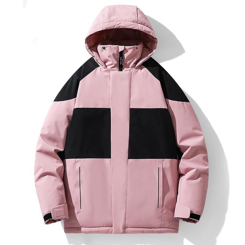 Winter Couple's Cotton-padded Clothes Are Warm and Thickened, and Men's and Women's Sports Cotton-padded Jackets Are The Same.