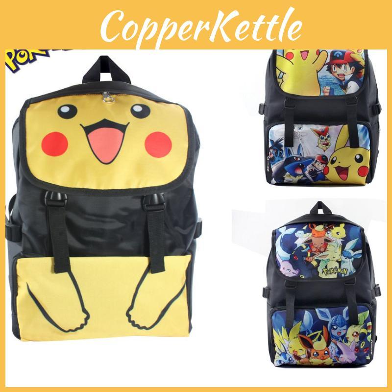 Pokmon Children Pikachu School Backpack Oxford Fabric Elementary Students Bag