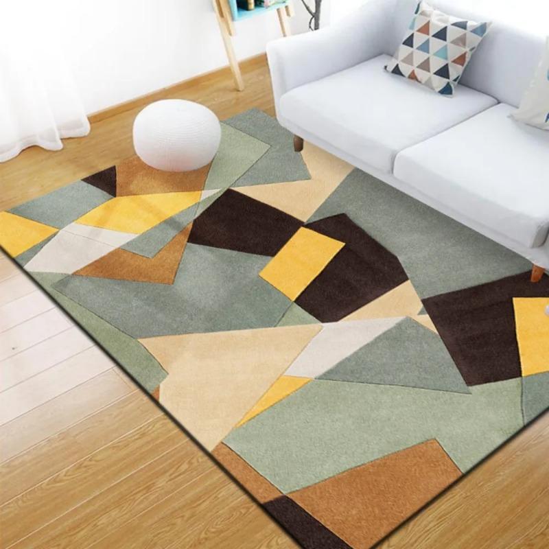 Nordic Style Geometric Carpet for Living Rooms and Bedrooms Non Slip Carpet Modern Minimalist Home Decoration Fashion and Beau