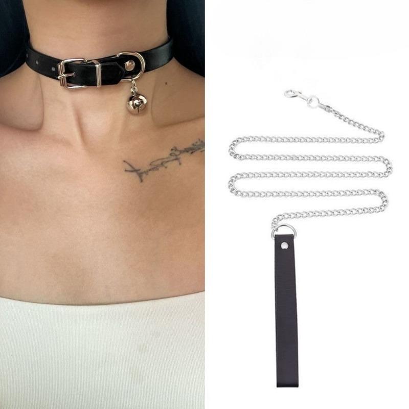 Cortical Collar Bell Necklace Short Necklace Collar Dog Leash