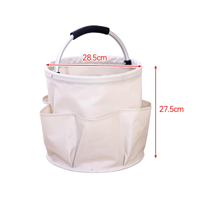 Large Storage Organiser Bag Folding Basket Picnic Tote Outdoor Cleaning Caddy With Handle Tool Bag Cleaning Supplies