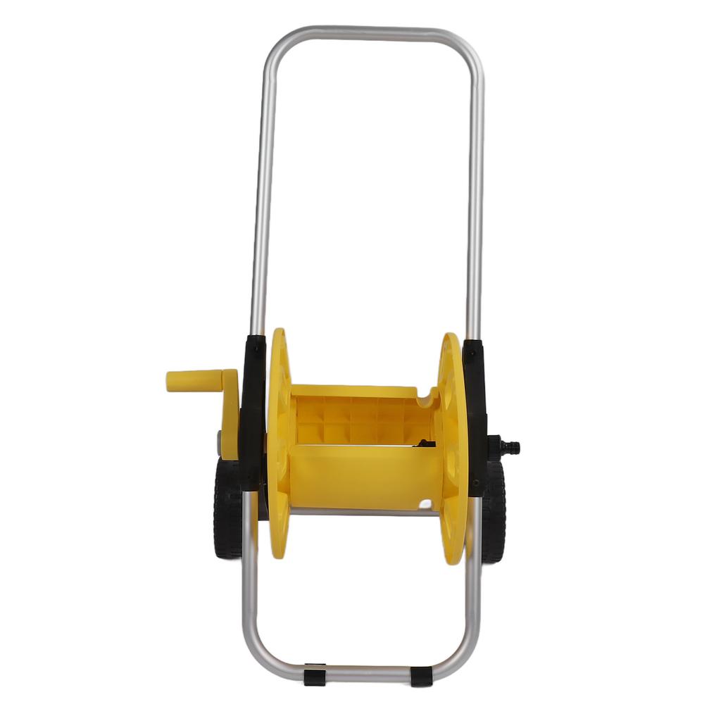 Hose Reel Cart Garden Hose Cart Heavy Duty Aluminum Water Hose Reel with Anti Slip Wheels for Yard Garden Lawn, Fits 35m Pipe with 17mm External Diam