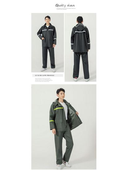 Full-Body Waterproof Riding & Hiking Reflective Raincoat and Pants Set