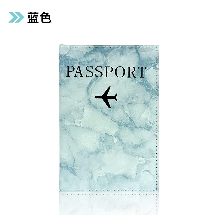 PU-Leder-Reisepasshülle Einfaches Flugzeug-Buchstaben-Druck Damen Herren Reise-Reisepass-Etui-Halter Mode Hochzeitsgeschenk