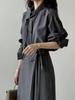 Korean-Style Scarf Collar Women's Long Sleeve Shirt - Spring/Autumn Loose-Fit French Top