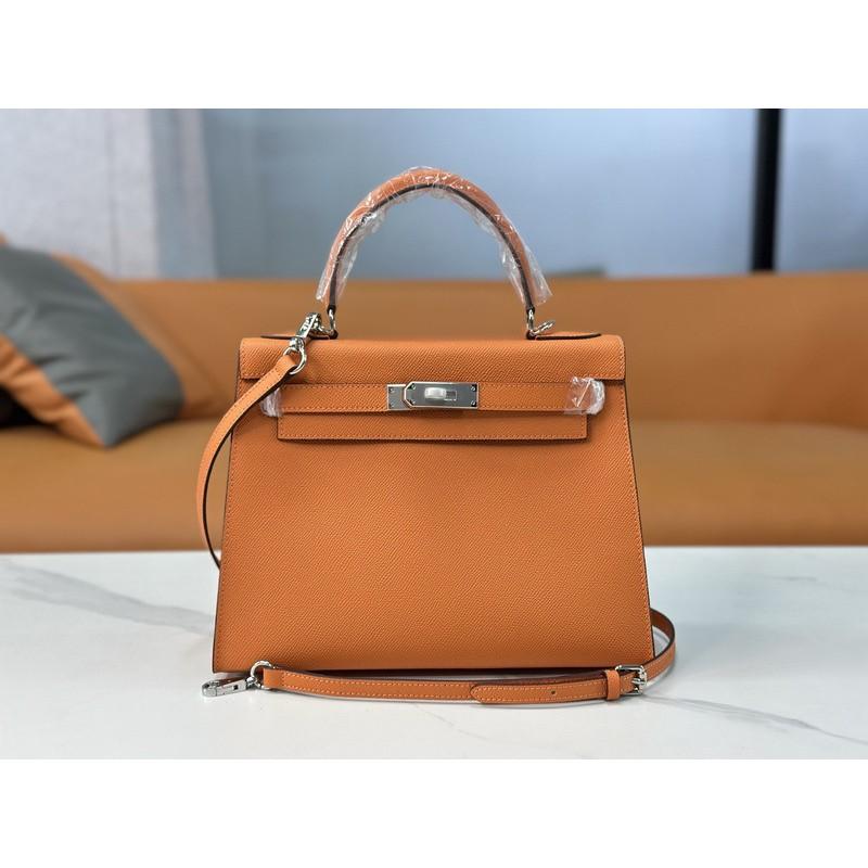 Genuine Leather Mini Kelly Bag 22cm