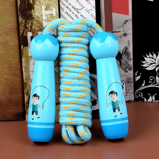 Sports Skipping Rope Anti-tangle Comfortable Grip Adjustable Cartoon Print Thickened Sports Anti-slip Strengthen Constitution Jump Rope Equipment