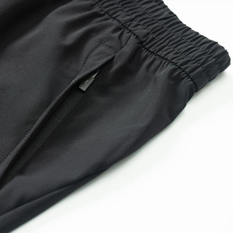 Mizuno Quick-Drying Breathable Lace-Up Mid-Waist Straight-Leg Knitted Sports Pants Unisex Pants Black C2CF43Z309