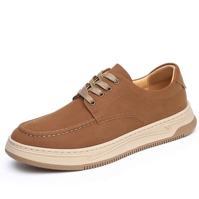 Mode Herbst Neue Designer Mode Leder Freizeitschuhe für Herren Einfarbig Schnürung Board Schuhe Herren Retro Hohe Qualität Board Schuhe Mann