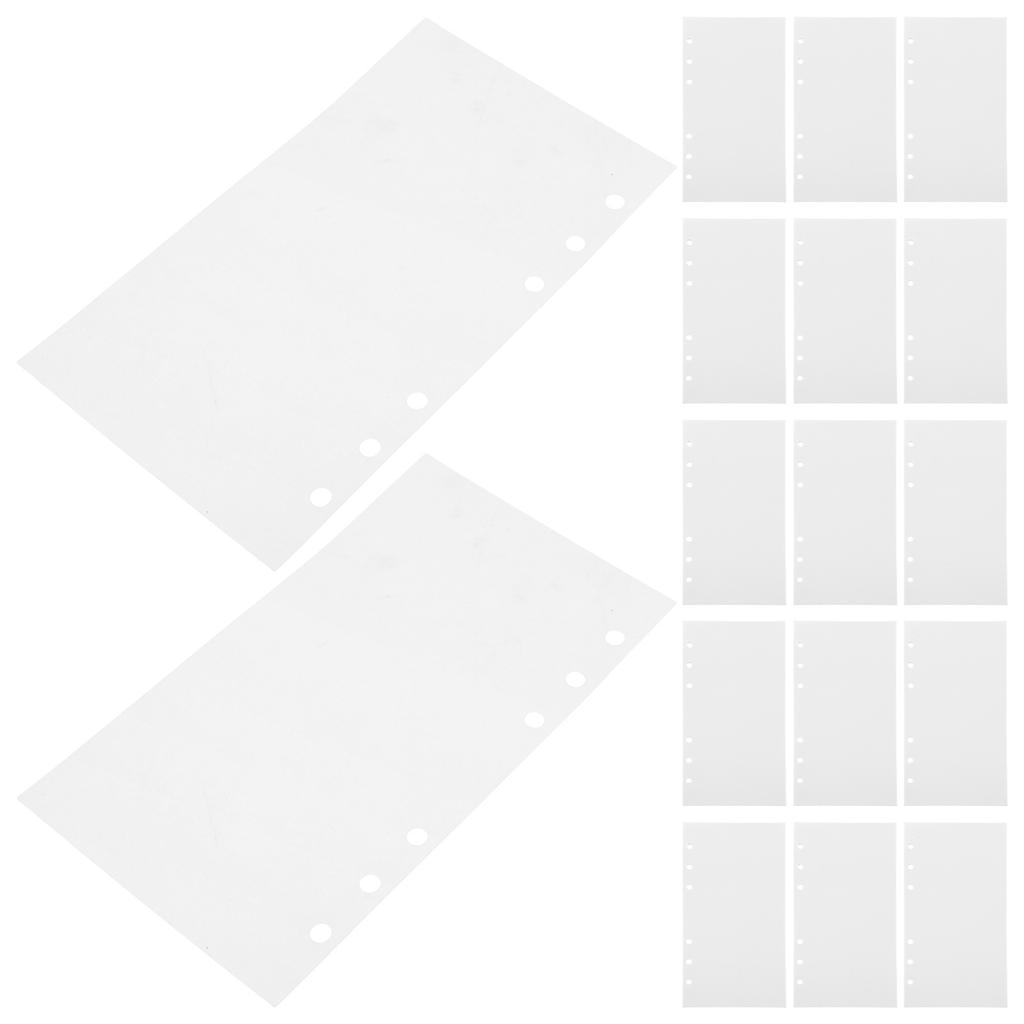 50 Sheets A6 6 Ring Sticker Collecting Refill Sheet Double-Sided Blank Release Paper Pages for Sticker Book Binder Organizer