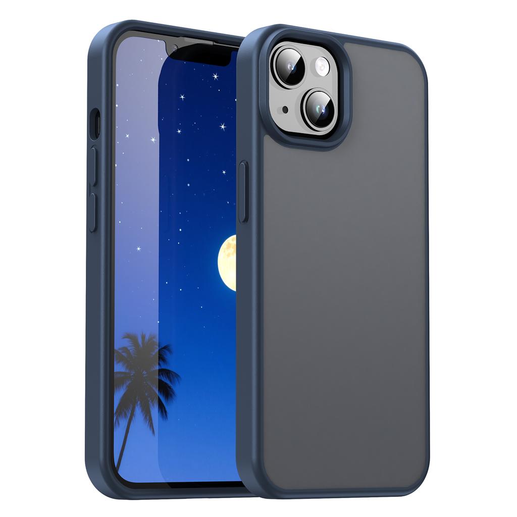 For iPhone 14/13 Case Skin Touch Matte Anti Drop TPU PC Phone Back Cover