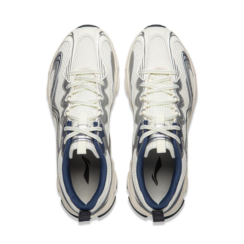 Li Ning Cushioning Abrasion Resistant Breathable Low top Running Shoes Men's Ivory ARXW023-1