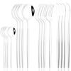 16pcs Mirror Durable Flatware Stainless Steel Cutlery Set Knife Coffee Spoon Fork Dinnerware Set Western Party Kitchen Tableware