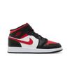 Air 1 Mid Grade School 'Black Fire Red' (Unisex) Black / Fire Red / White Kids' Basketball Shoes 554725 079