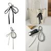 Dynamic Ribbon Decoration Bowknot Keychain Charm Pendant with Heart Accent for Enhancing Bags and Phones Wallet