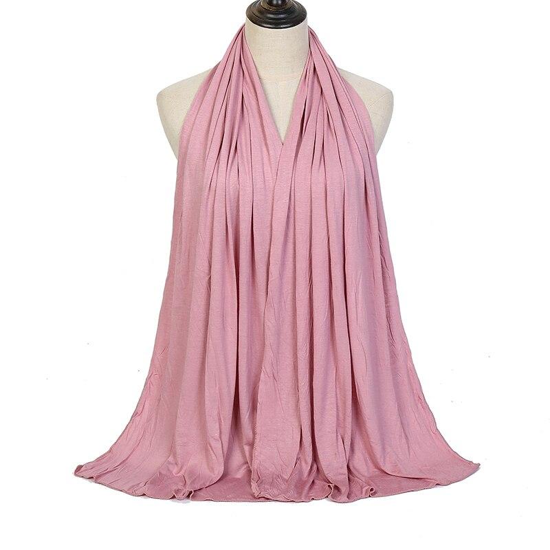 

Modal Cotton Jersey Hijab Scarf For Women Stretch Shawl Plain Muslim Headband Fashion Solid Color Long Muffler 170*60cm ropa