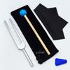 Gold 432HZ Aluminum Alloy Colored Tuning Fork with Triangle Shape.