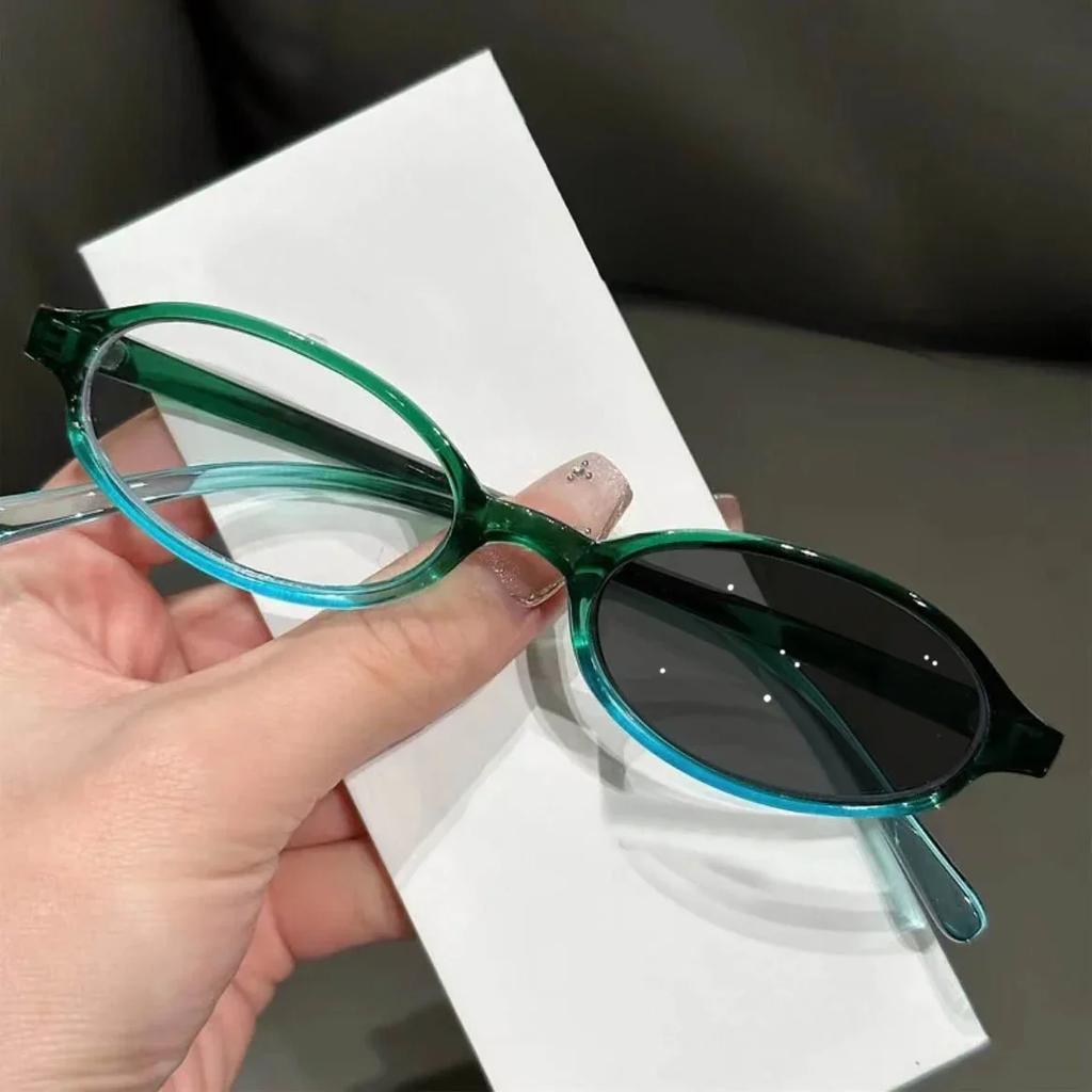 Neue Blaulichtblockierende photochrome Brillen für Damen Herren Trendige Outdoor-Nahsicht-Sonnenbrillen Damen Oval Myopie 0-1.0-2.0-4.0