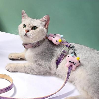 Adjustable Cat Leash Pet Anti-breakaway Traction Rope Cartoon Double Layer Dog Harness Pet Outdoor Supplies