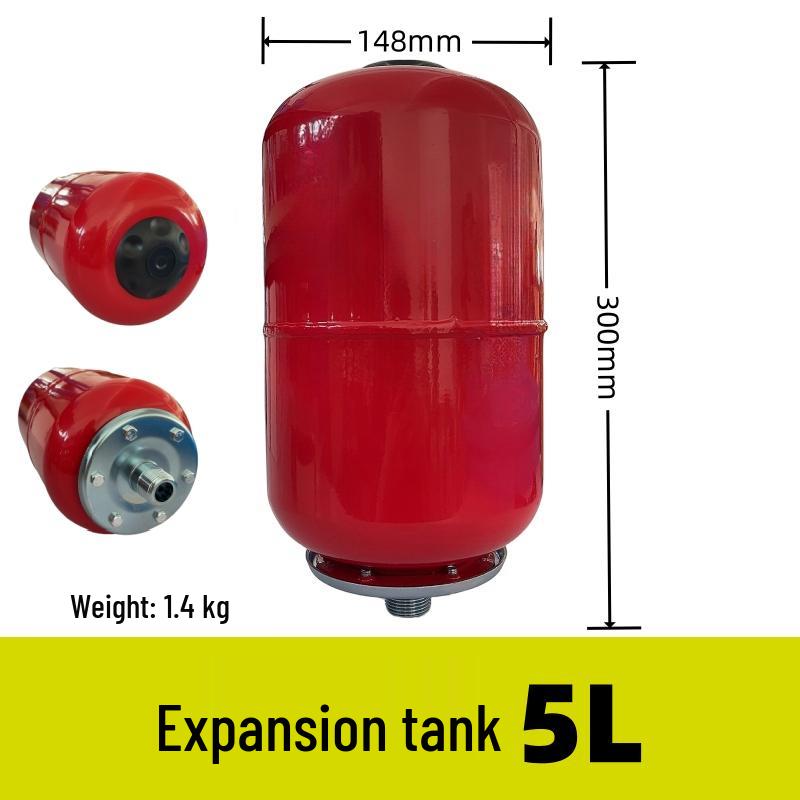 Integrated System: Air Source Heat Pump Buffer Tank with Underfloor Heating, Pressure Relief Valve, Air Vent, and Pressure Gauge