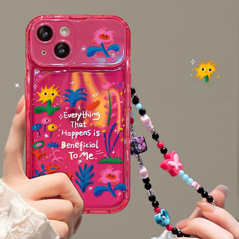 

Повноекранні графіті квіти та ланцюжки з трави, підходять для чохла мобільного телефону Apple 15, Iphone13promax, відкидне дзеркало, Xs, прозорий iphone 14 promax