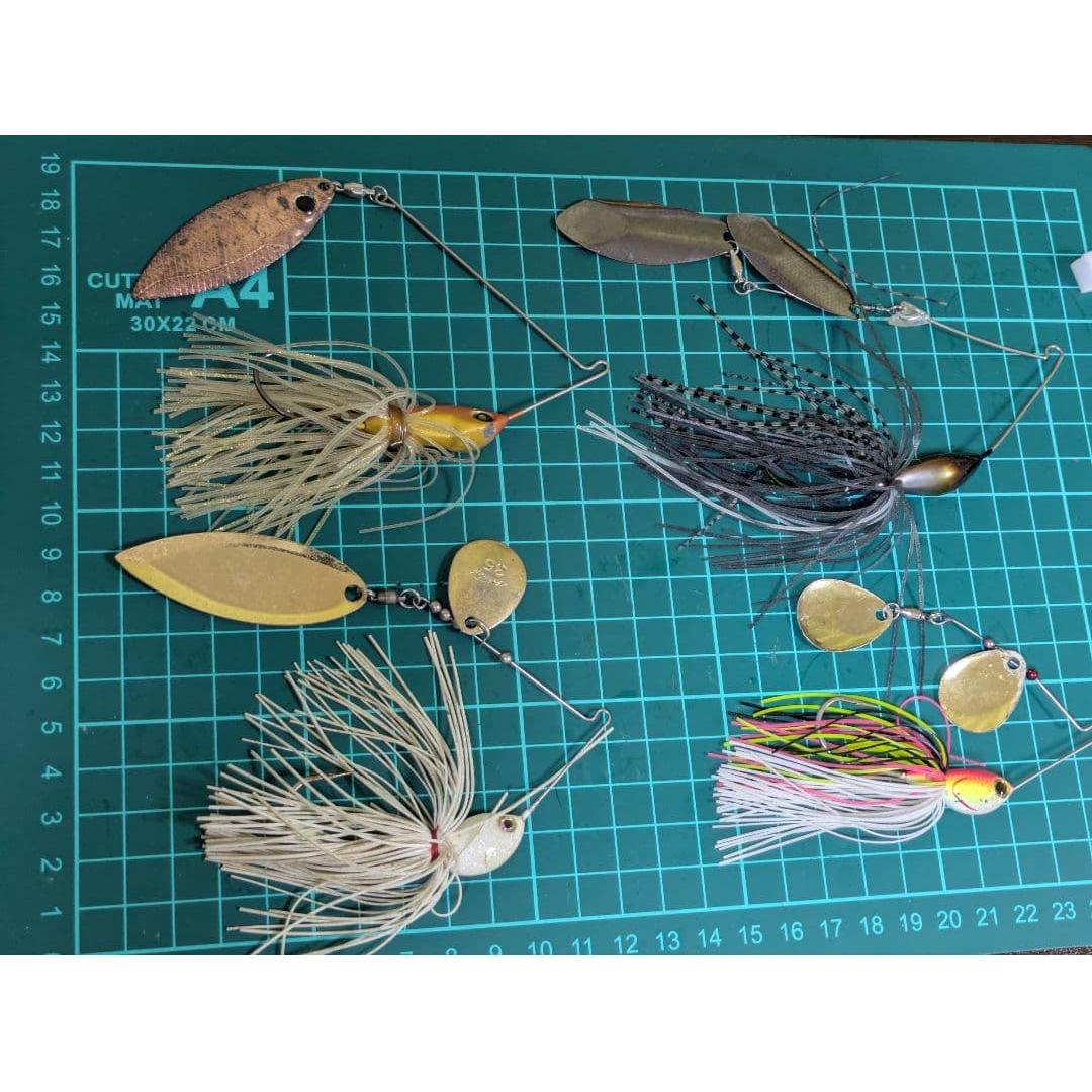 Used Spinnerbait 4 piece set B Kasu Chestnut S D Spiker
