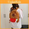Capybara Plush Backpack For Kids With Zipper Closure And Breathable Design For School And Travel