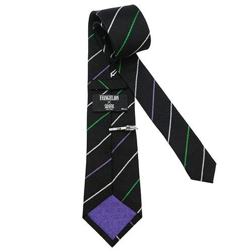 Evangelion x SWANK Spear of Longinus Silver Tie Clip and Necktie Set (eva-2021-tie02)