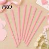 Comfortable Lip Straw Heart Shaped Straws, Food Safe PP Disposable Drinking Rounded Pink Gradient Design Sip Straws for Cocktail, Birthday Party Love