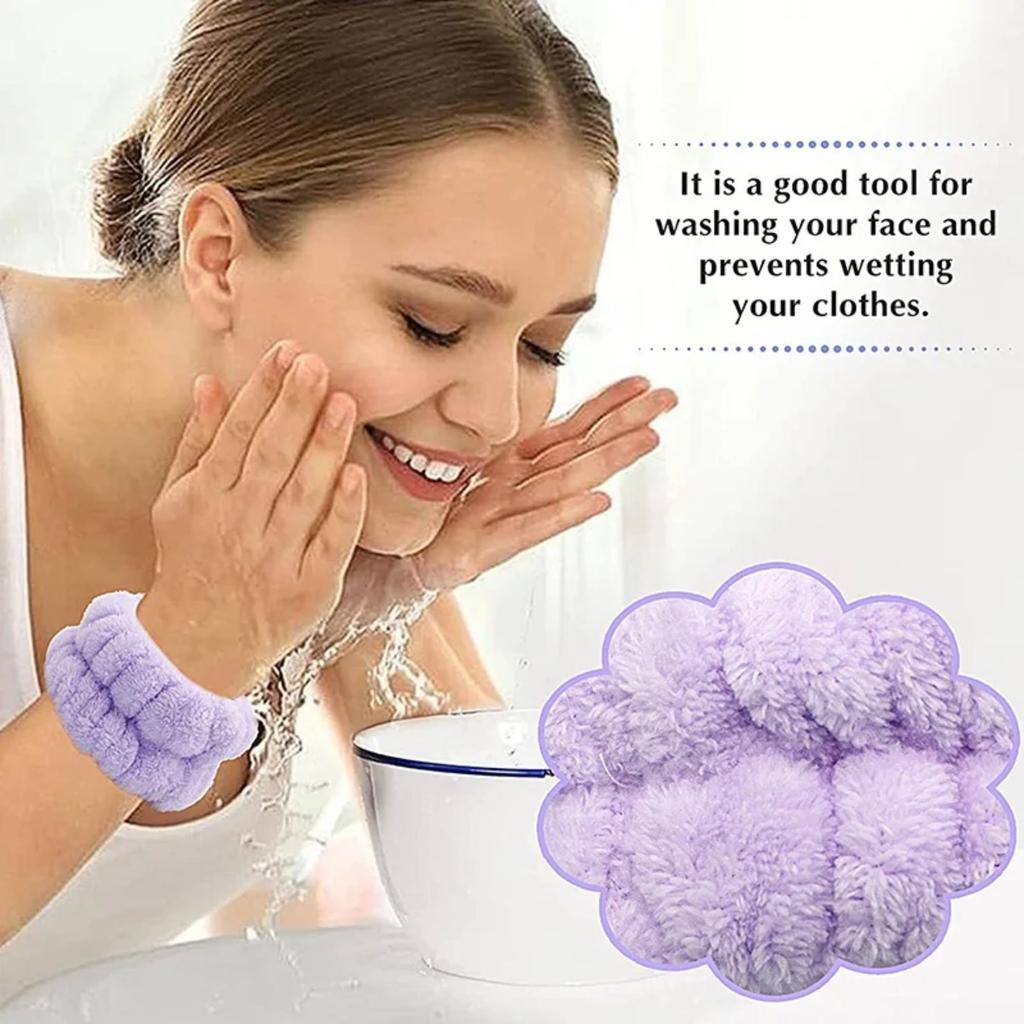 Muñequera de microfibra para lavarse la muñeca, muñequera absorbente para el sudor, muñequera para mujer, diadema