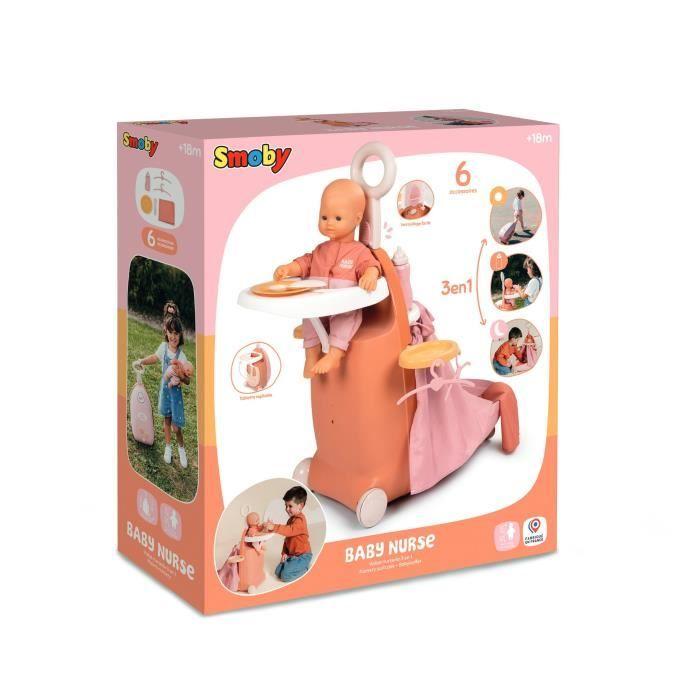 SMOBY - Baby Nurse - Valise nurserie 3 en 1 - dès 18 mois