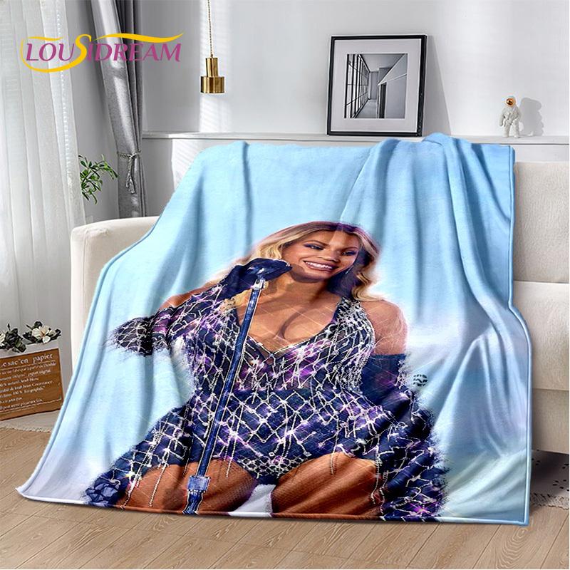 3D Latest Beyonce Giselle Knowles Soft Plush Blanket,Flannel Blanket Throw Blanket for Living Room Bedroom Bed Sofa Picnic Cover