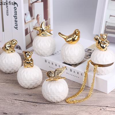 Ceramic Jewelry Box Fashion Creative Sealed Candy Jar Jewelry Storage Storage Tank Kitchen Storage Supplies Jars with Lid