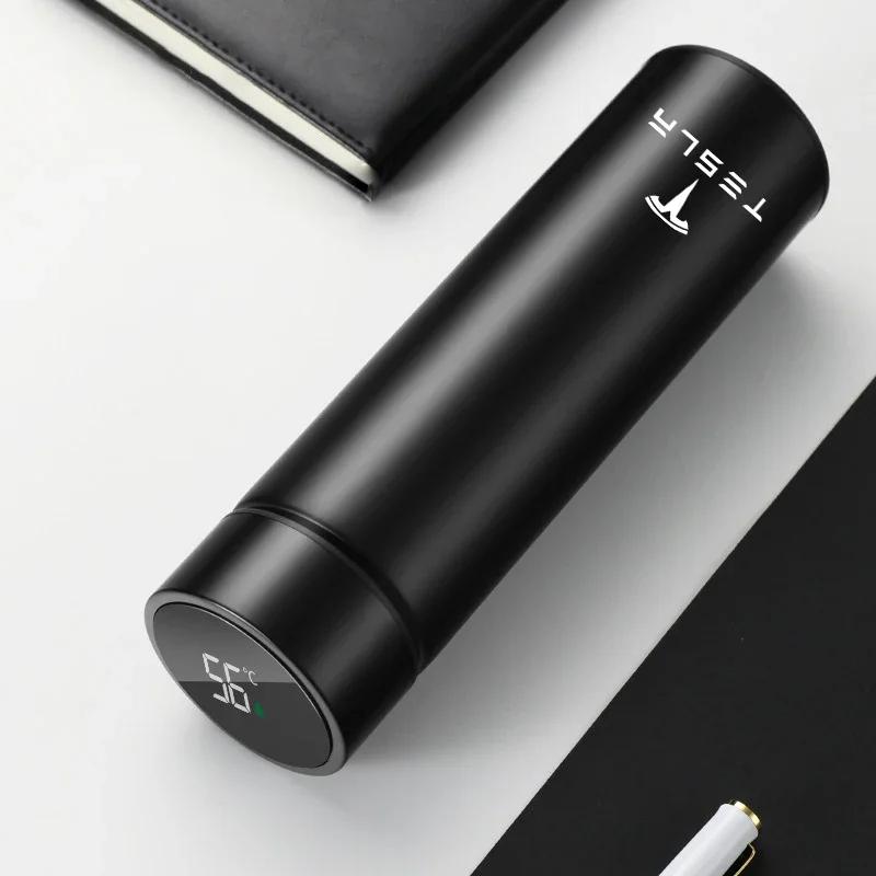 

Car Sticker 2025 Hot 500ml Car Insulated Cup Water Cup Coffee Tea Thermos Mug For Tesla Model 3 Y S X Cybertruck Juguete Roadste
