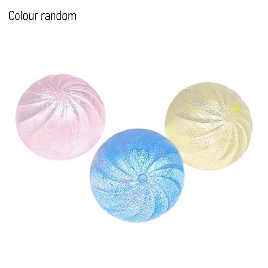 2/3/4Pcs Clear Glitter Steamed Bun Toy Stress Relief Small Dumpling Squeeze Sensory Fidget Toy Slow Rising Stress Ball Decompression Dough Ball