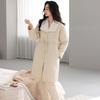 Pajamas Women'S Winter Down Cotton Three-Layer Thickened Fleece Clip Padded Jacket Warm Large Size Medium And Long Loungewear Set
