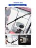 Electric Tricycle Rain Cover: Folding Stainless Steel Mini Bus Shelter with Transparent Glass.