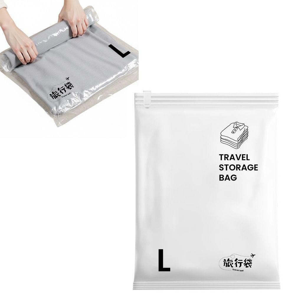 2 Stück platzsparende Handroll-Vakuumbeutel, wiederverwendbare Gepäck-Vakuum-Aufbewahrungsbeutel für Reisen