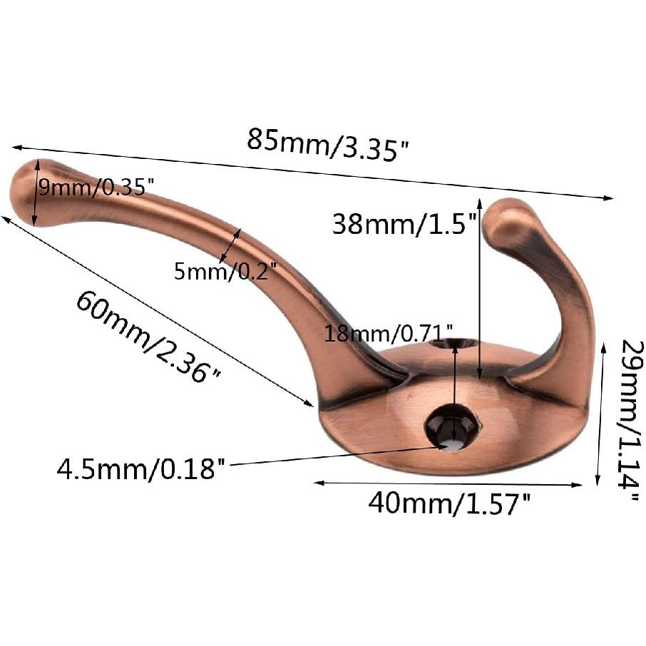 Bathroom Coat Hooks,Ulifestar Decorative Hanger Rack for Hanging Towel,Jacket,Handbag,Scarf,Keys,Solid Wall Mounted Home Kitchen Garage Closet