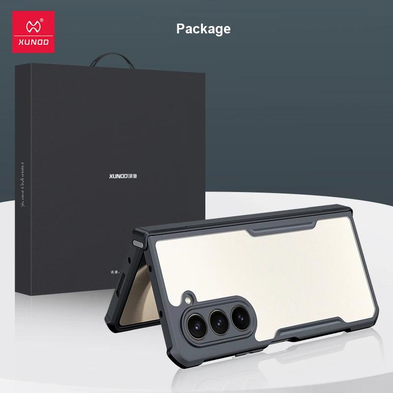 High Quality Luxury Clear Transparent Armor Phone Case for Samsung Galaxy Z Fold 7 6 5 4 3 5G Shockproof Protective Back Cover