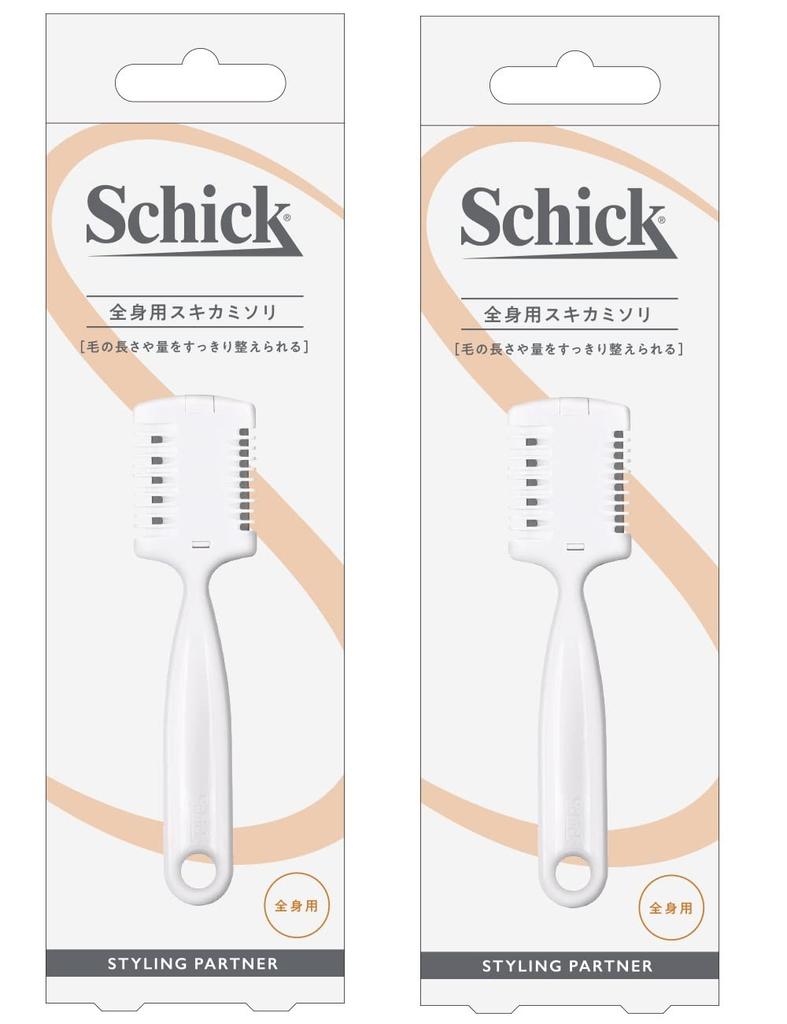 Schick Body Hair Trimmer X 2 Shin Unwanted Unwanted Suki Length Titanium 1 Piece Men's [Bulk Purchase] Hair, Hair, Hair, Cut, Cut, Legs, Feet, Arms,