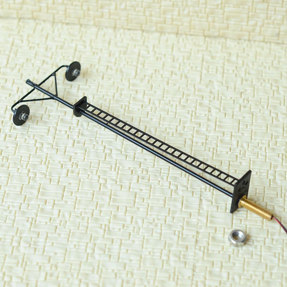 HO Scale Railroad Accessories Set of 4 LED Yard Lamps Designed To Fit Street Stations with Metal Bodies and Voltage Adaptability