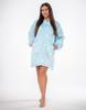 Blanket Hoodie Blanket-hoodie 2in1 Oversize Hood Thick Sherpa Blue Stars