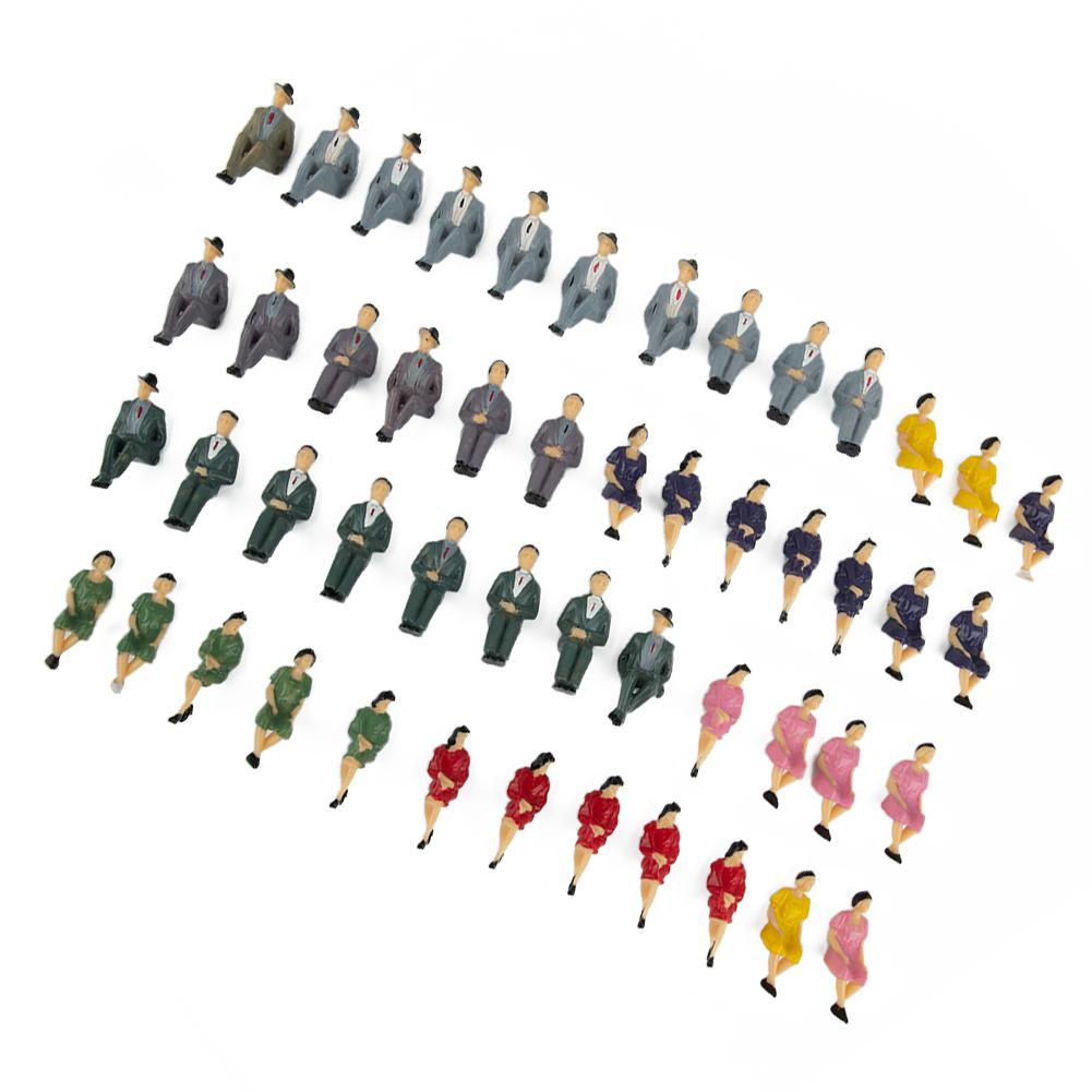 Sitting Figures Painted People Sitting 20x44x34 Mm