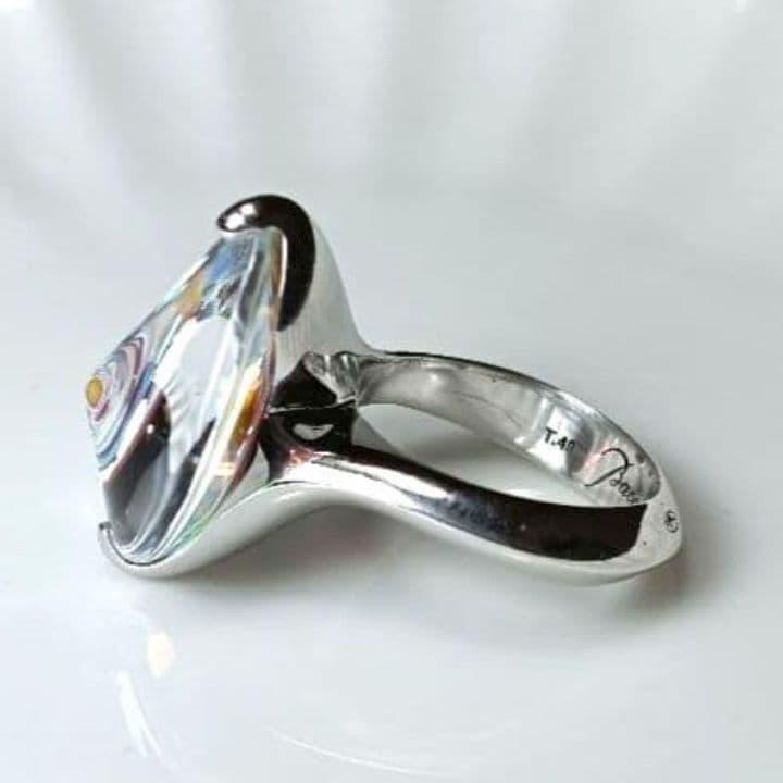 Used 313 Baccarat Fleur de Psideric Crystal Ring